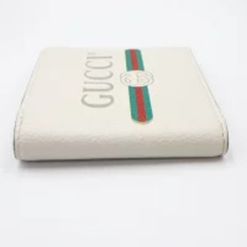 Gucci Bi fold Wallet Off white Black Leather h - Picture 4 of 11